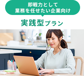 即戦力として業務を任せたい企業向け  実践型プラン